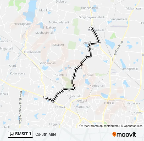 BMSIT-1 Bus Line Map