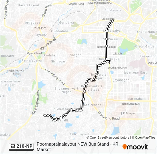 210-NP Bus Line Map
