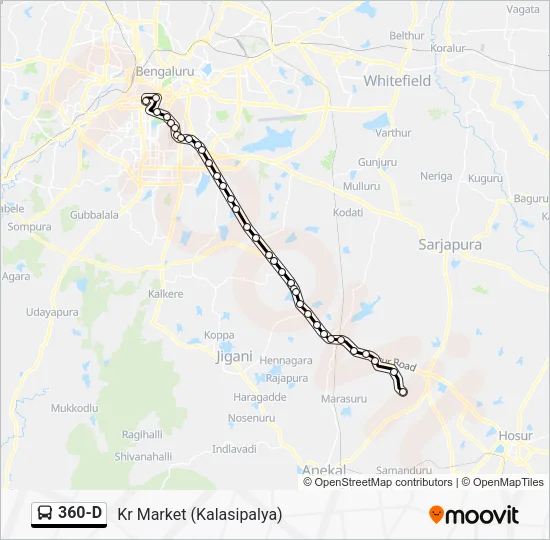 360-D Bus Line Map