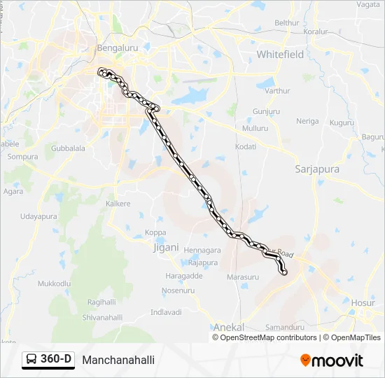 360-D Bus Line Map