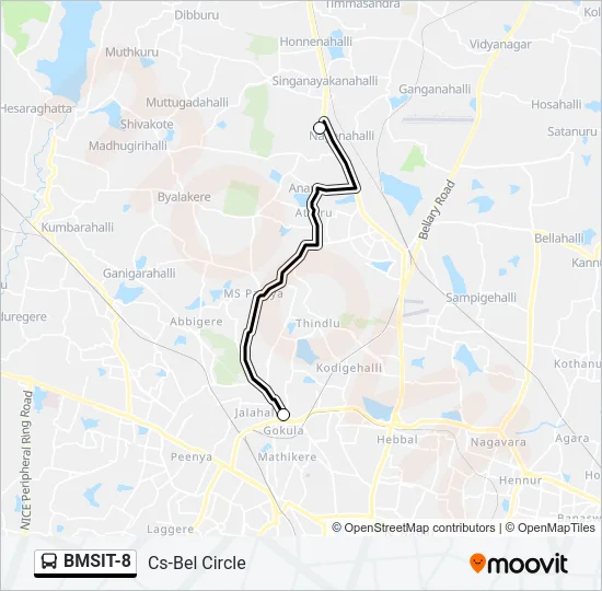 BMSIT-8 Bus Line Map