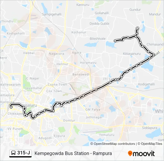 315-J Bus Line Map