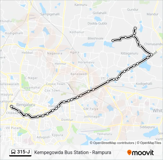 315-J Bus Line Map