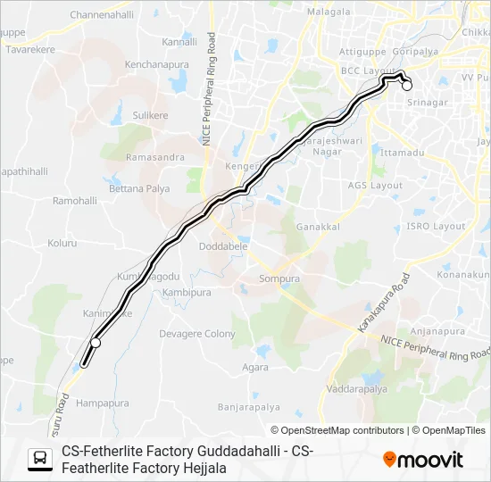 FEATHER-1 Bus Line Map
