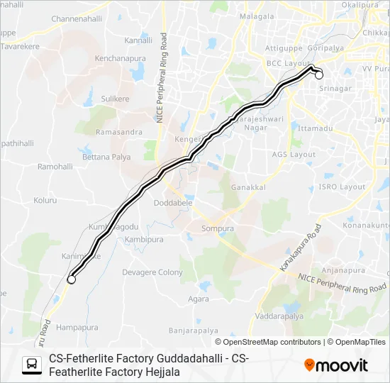 FEATHER-1 Bus Line Map
