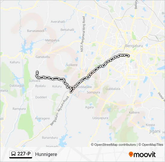 227-P Bus Line Map