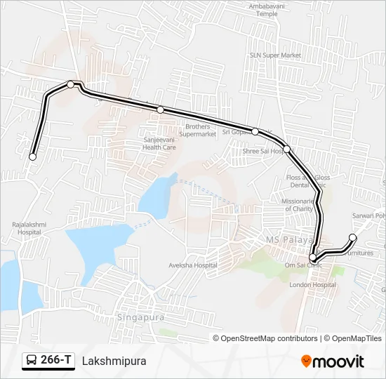 266-T Bus Line Map