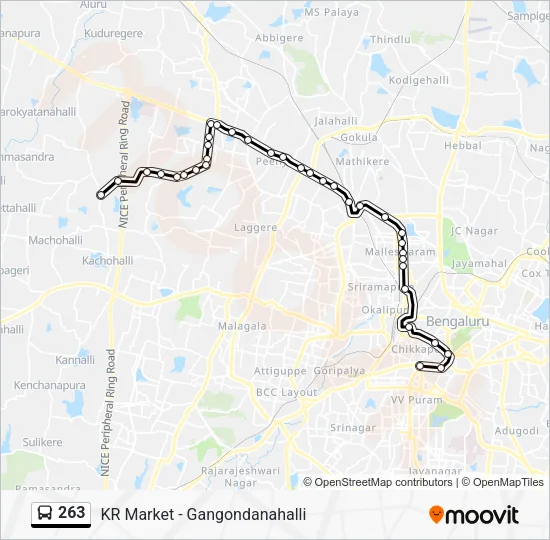 263 Bus Line Map