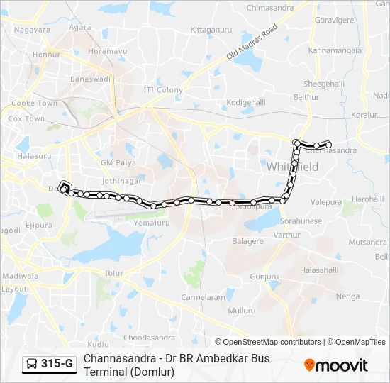 315-G Bus Line Map