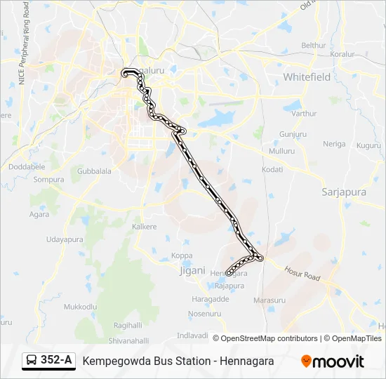 352-A Bus Line Map