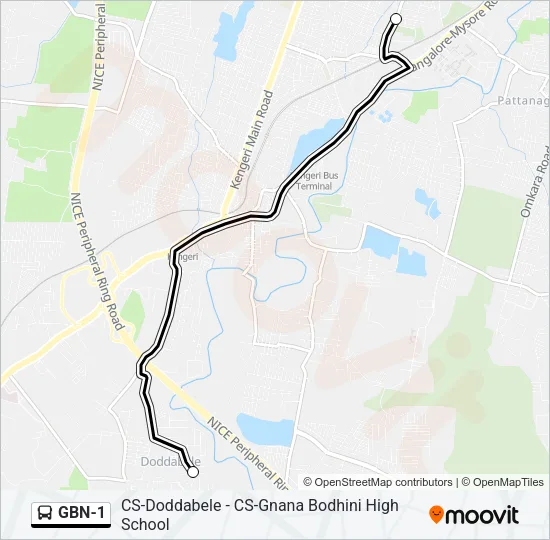 GBN-1 Bus Line Map