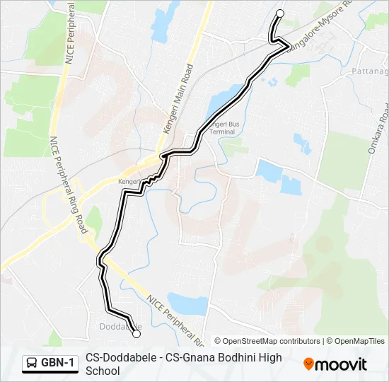 GBN-1 Bus Line Map