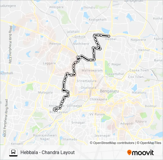 K-2 HBL-CLO Bus Line Map