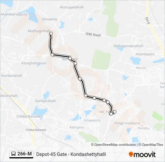 266-M Bus Line Map