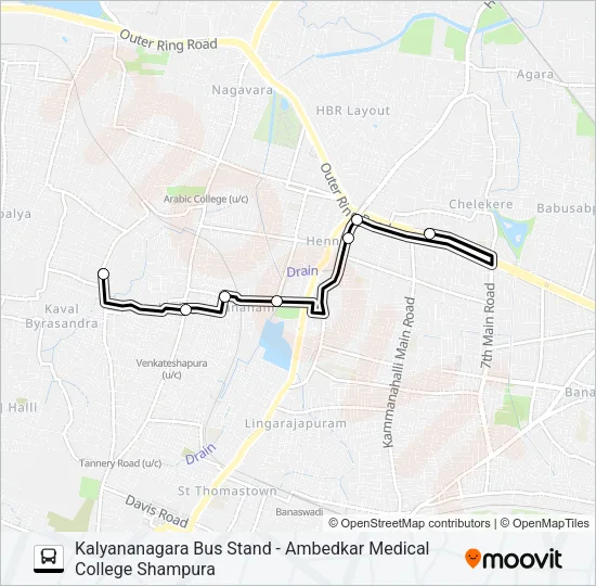 KLN-DAMC Bus Line Map