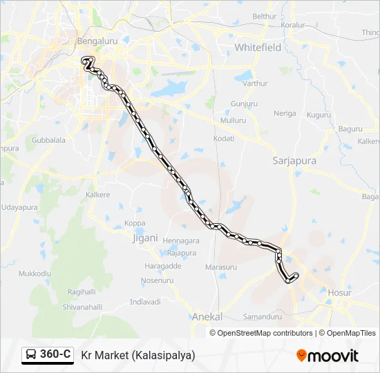 360-C Bus Line Map