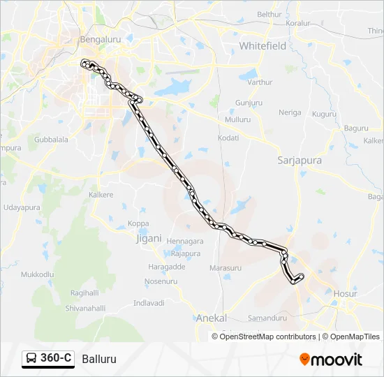 360-C Bus Line Map