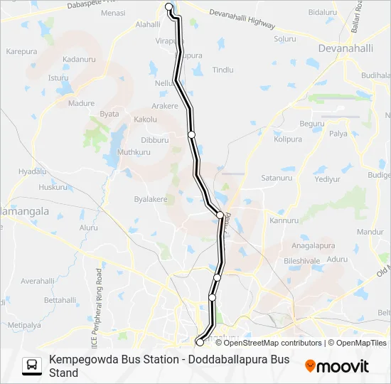EXP-285M Bus Line Map