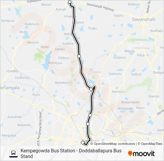 EXP-285M Bus Line Map