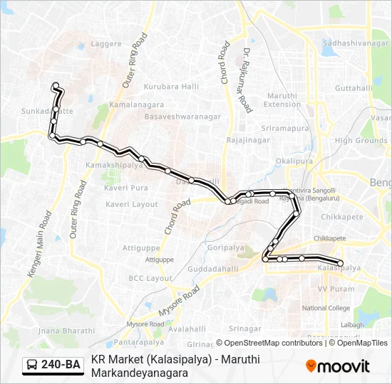 240-BA Bus Line Map