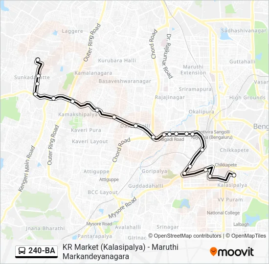 240-BA Bus Line Map