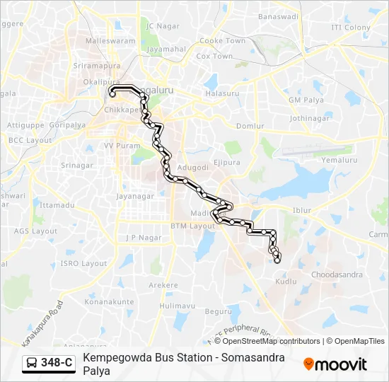 348-C Bus Line Map