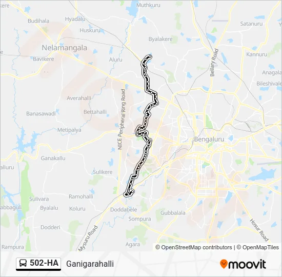 502-HA Bus Line Map