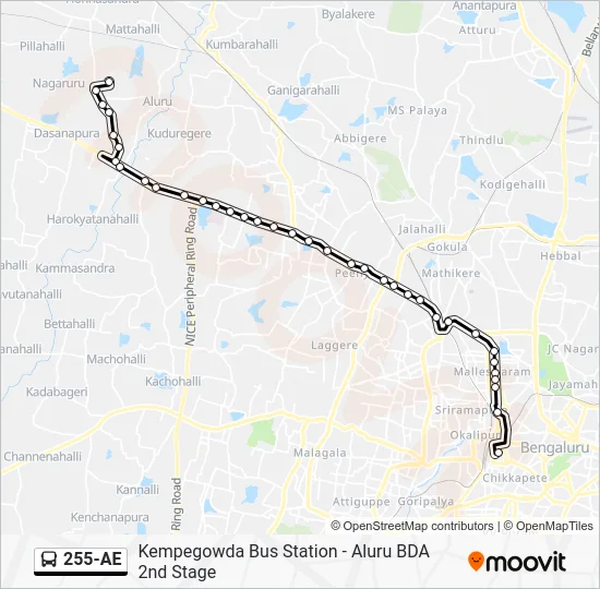255-AE Bus Line Map