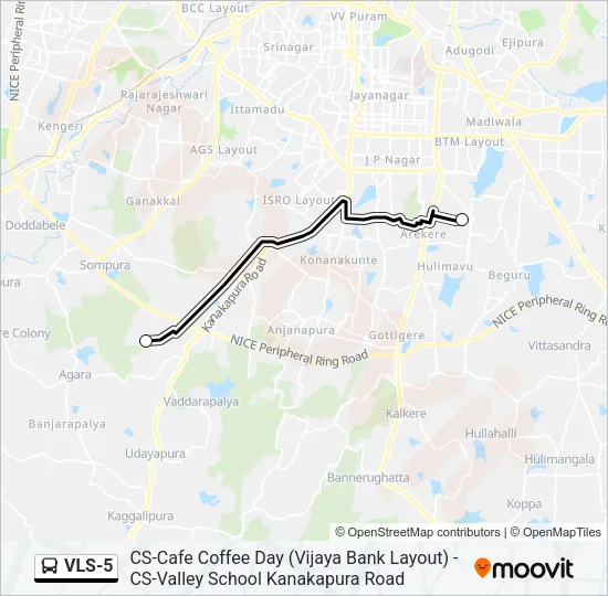 VLS-5 Bus Line Map