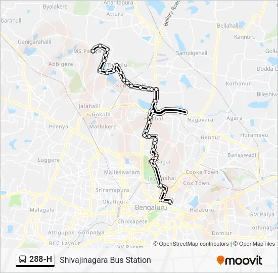 288-H Bus Line Map