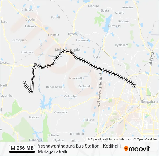 256-MB Bus Line Map