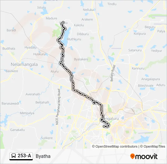 253-A Bus Line Map