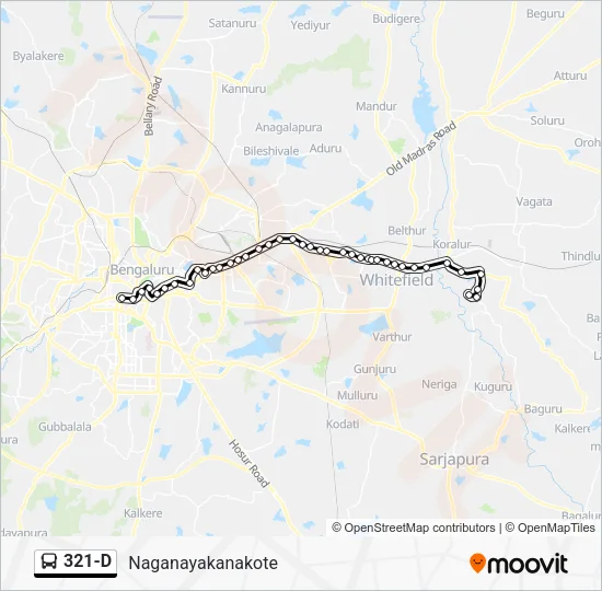 321-D Bus Line Map