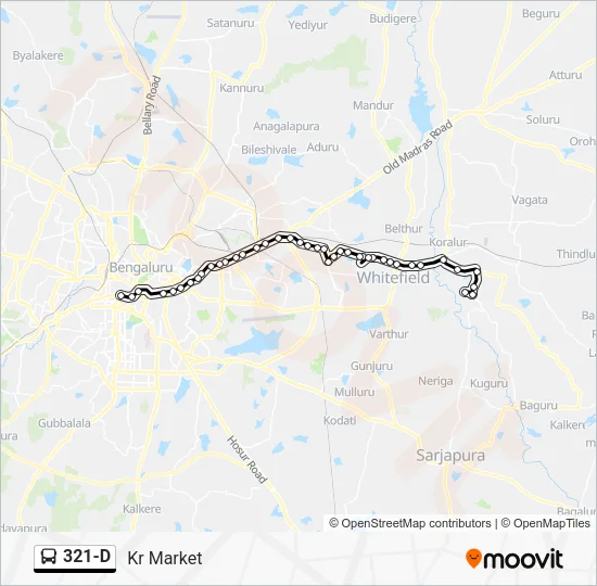 321-D Bus Line Map
