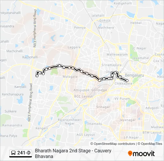 241-D Bus Line Map