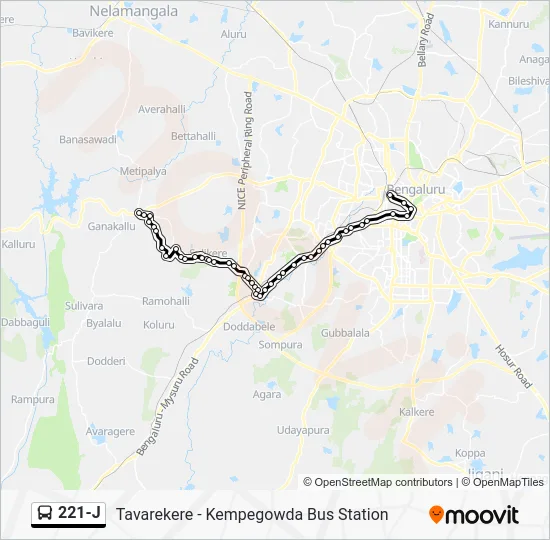 221-J Bus Line Map