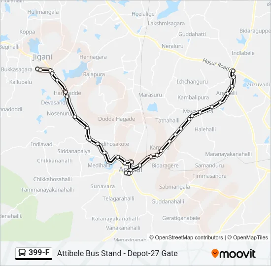 399-F Bus Line Map