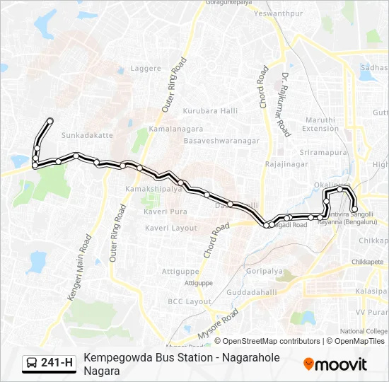 241-H Bus Line Map