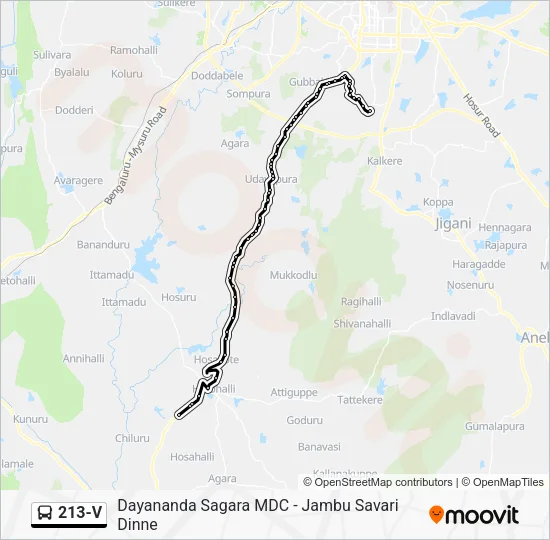 213-V Bus Line Map