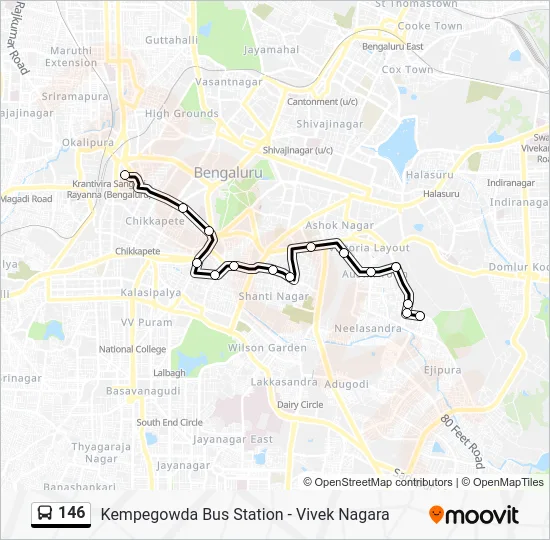 146 Bus Line Map