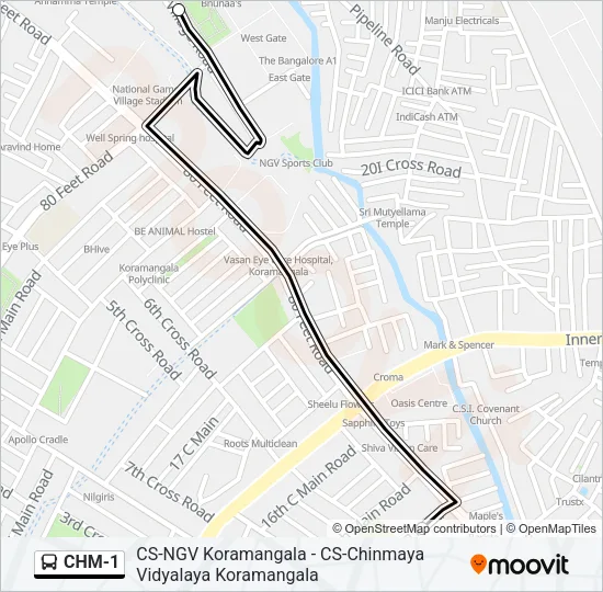 CHM-1 Bus Line Map