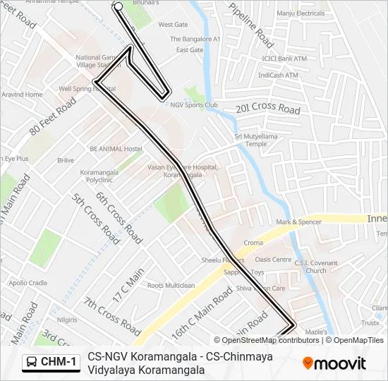 CHM-1 Bus Line Map