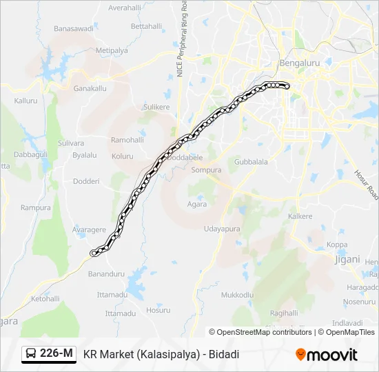 226-M Bus Line Map