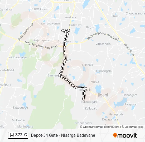 372-C Bus Line Map