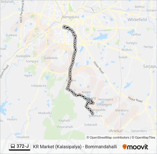 372-J Bus Line Map