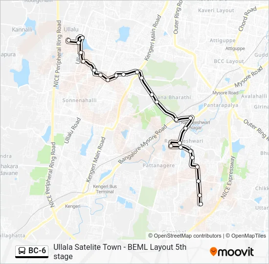 BC-6 Bus Line Map