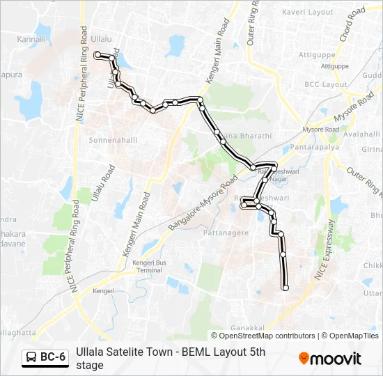 BC-6 Bus Line Map