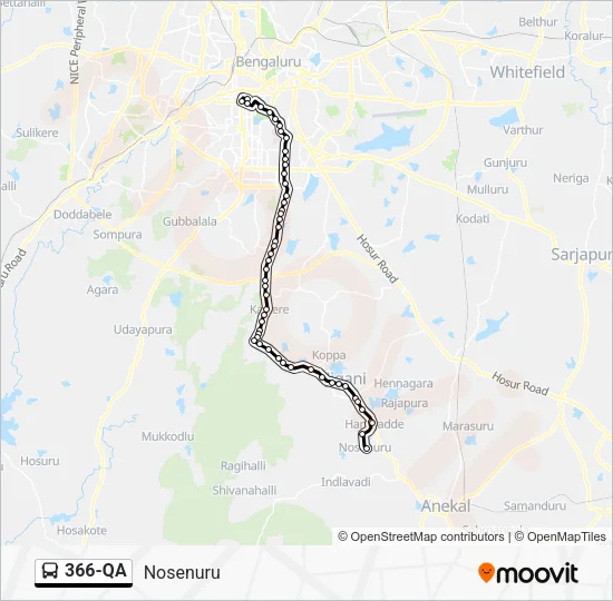 366-QA Bus Line Map