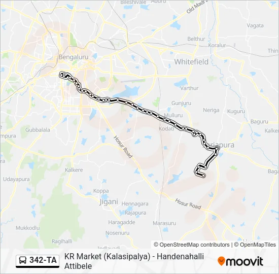 342-TA Bus Line Map