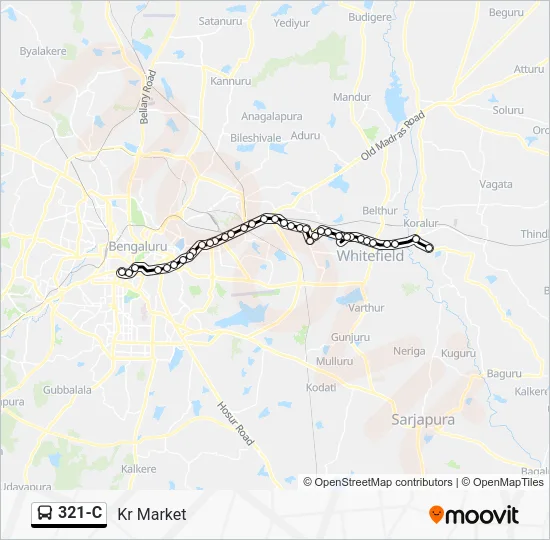 321-C Bus Line Map